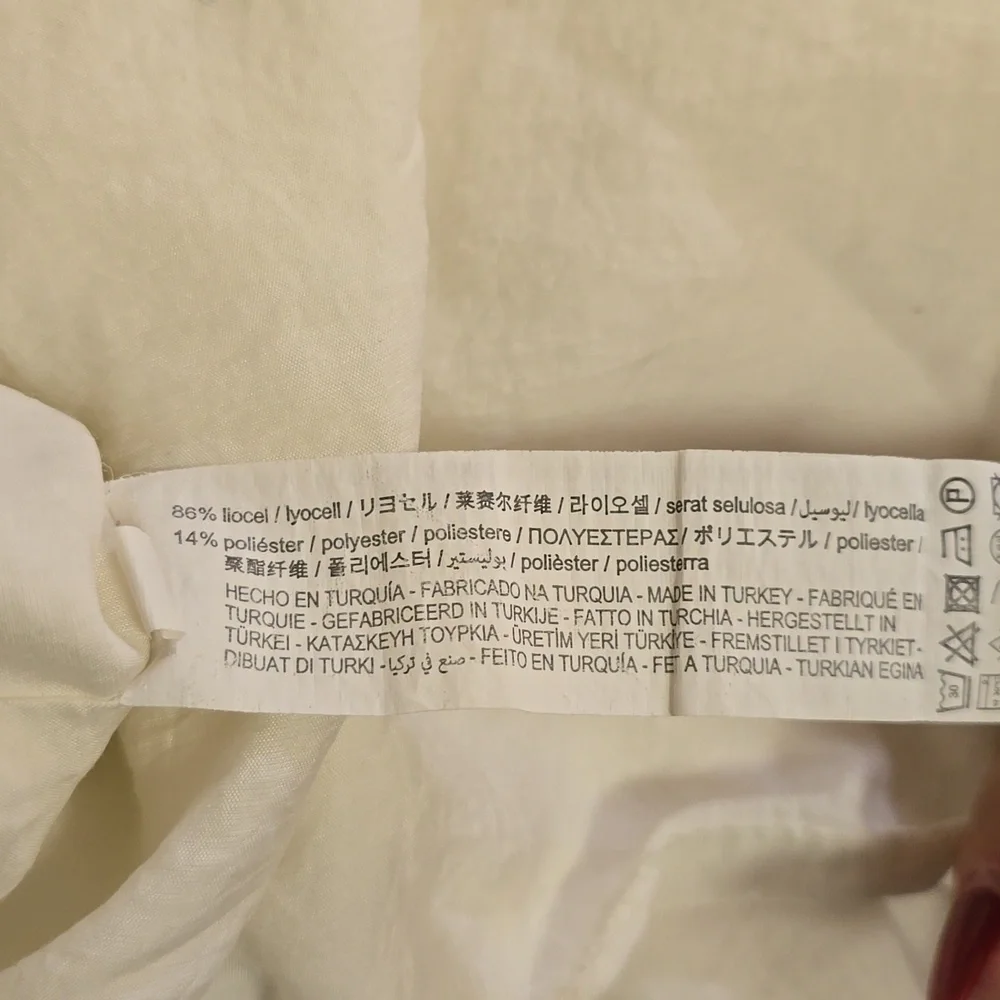 Zara White Ruched Shirt Dress - Picture 7 of 7
